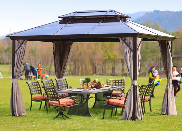 園林設計新材料PC板涼亭